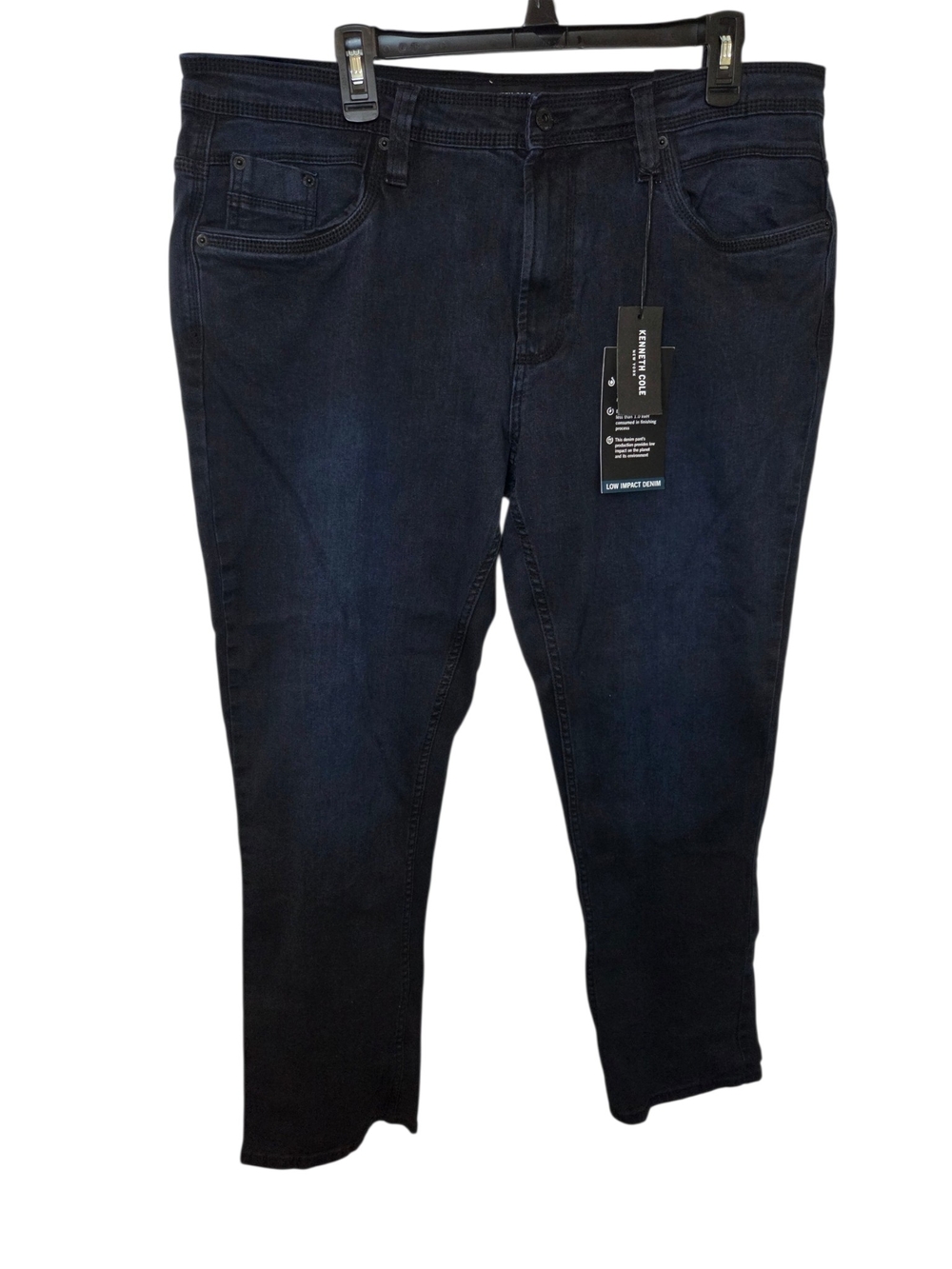 Kenneth Cole Deep Blue Casual Denim‎ Jeans with Branded Button